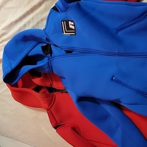 Boys S(5-6) Russell Athletics full zip hoodies, 2, blue/black, red/black